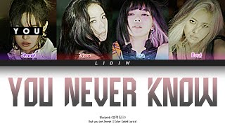 Blackpink || You Never Know but you are Jennie (Color Coded Lyrics Karaokê)