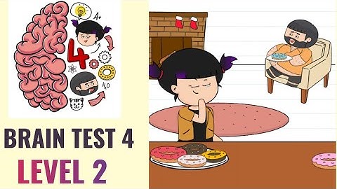 🧠 Brain Test 4 Level 2 | Tap on the biggest donut on the table | Walkthrough