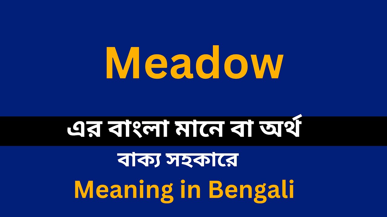 Meadows Meaning In Bengali
