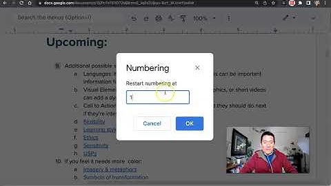 Tip van Google Docs: Hoe u de nummering opnieuw start in een geordende lijst / genummerde opsommi...