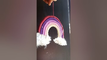 macrame rainbow keychain #macrametutorial #rainbowkeychain#macramepattern