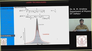 Laser Technologies_Lecture 21 (2020): Line broadening Mechanisms cont., Collision broadening