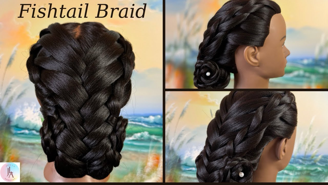 2 surprising hairstyle for beginners | fishtail braid hairstyle | open hair  hairstyle | ponytail - YouTube