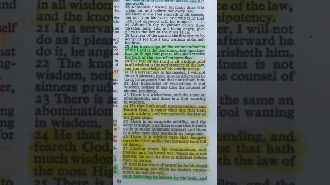 Sirach 19 20 Kjv 