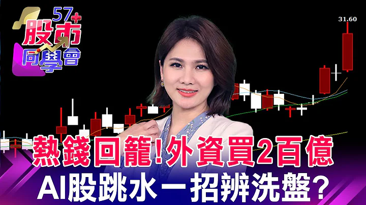 热钱回笼！外资买2百亿 AI股跳水一招辨洗盘？【57股市同学会】萧又铭 王兆立 吴岳展 2023/07/13｜GMoney - 天天要闻