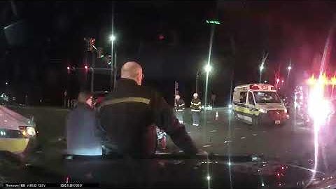 Intersection accident with convenient ambulance