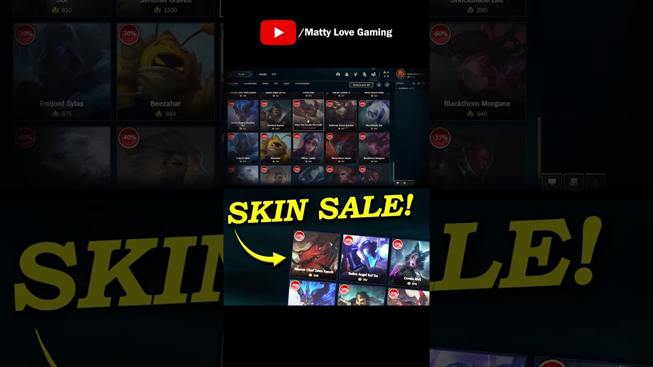 Weekly Skin Sale Reset | Cheap Discount Skins on Sale in the Store | League of Legends 2022 