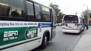 MTA NYCT Bus: 1996 &1999 Nova-RTS B6 Bus #9108 & #5112 & 2007 Orion VII B82 Bus #6805 at E 96th St