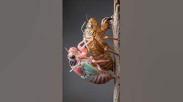 Miracle of creation removing the old shell- cicada #cicada #insects  #cicadas#nature
