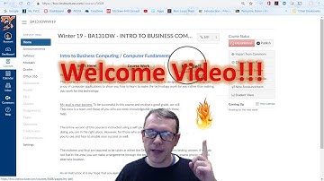 Intro to Computers Welcome Video