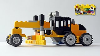 How to build a Road grader using LEGO Classic 10696 (Alternate) construction vehicle