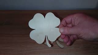 Laser Cut Plywood Shamrock Shape for Crafts and St. Patrick’s Day DIY