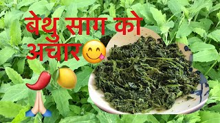 Nepali Cooking/Bethu Ko Achar/Saag Ko Achar/Chenopodium Album/Goosefoots