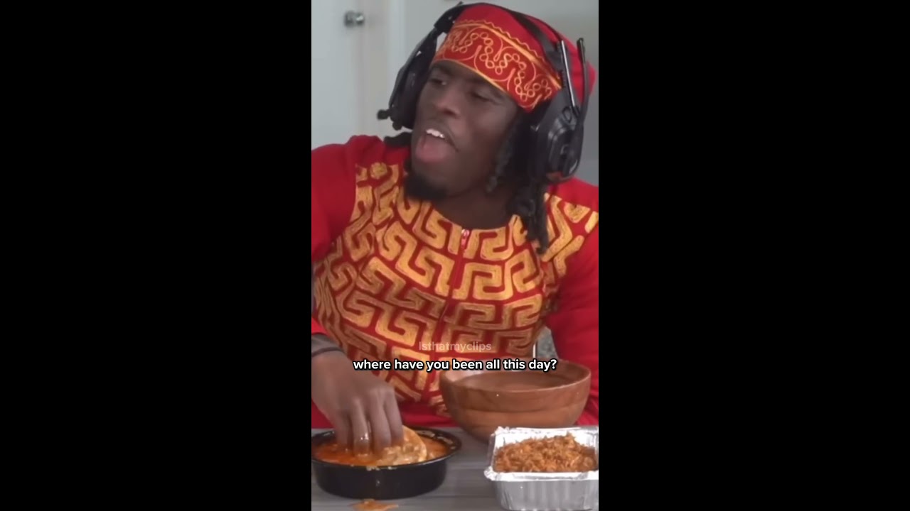 KAI CENAT EATS SOME AFRICAN FOOD HILARIOUS Kaicenat Shorts