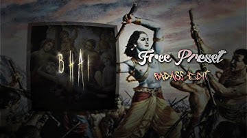 BADASS PRESET ✨🧡// Krishna 🔗 Balram [Brother 💝]//ALIGHT MOTION ⚠️//FREE PRESET 🥂//(AUDIO EDIT)@zfx47