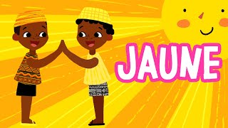 Video thumbnail of "JAUNE soleil - comptines africaines pour maternelles"