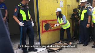 Joy Belmonte leads demolition of QC police precinct in line with clearing ops