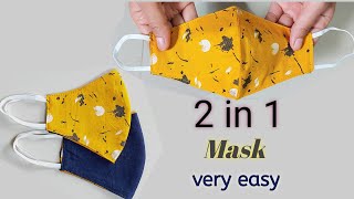 Very Easy New Style Pattern Mask/Face Mask Sewing Tutorial - How to Make Face Mask At Home -Diy Mask