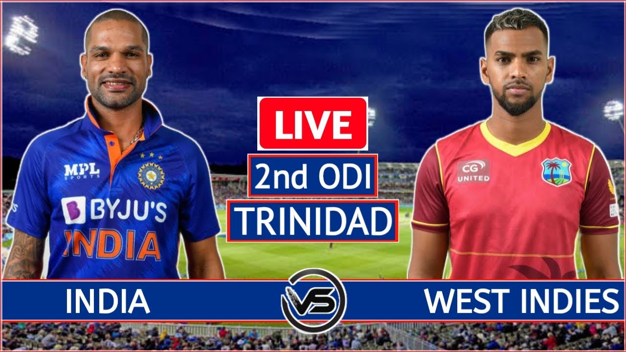 India vs West Indies 2nd ODI Live Scores IND vs WI 2nd ODI Live Scores and Commentary