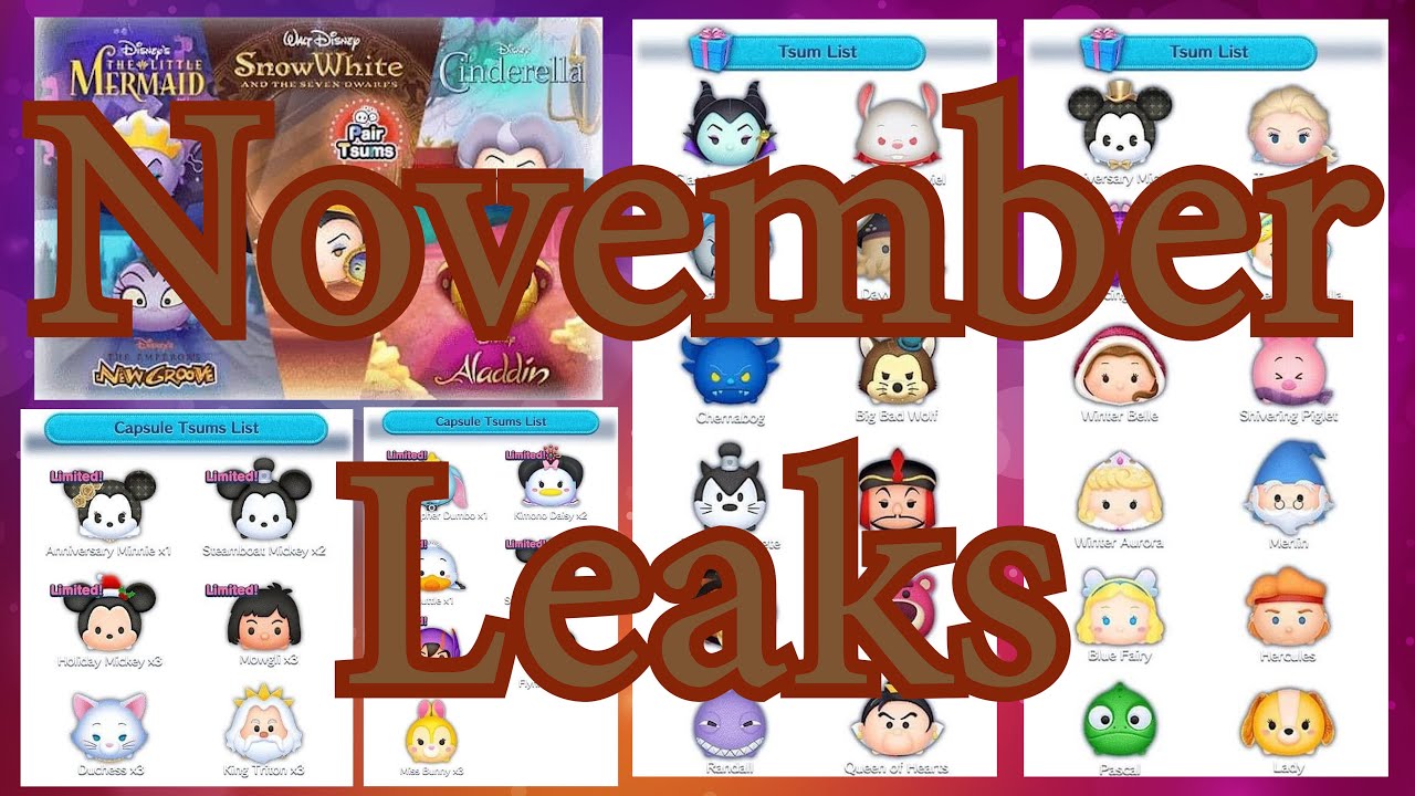 Disney Tsum Tsum November 2021 Leaks YouTube