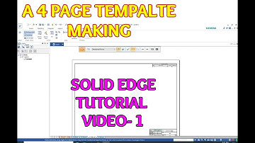 Solid Edge Drafting Tutorial / A4 Page Template In Solid Edge / How tomake A4 Sheet Setup Solid Edge