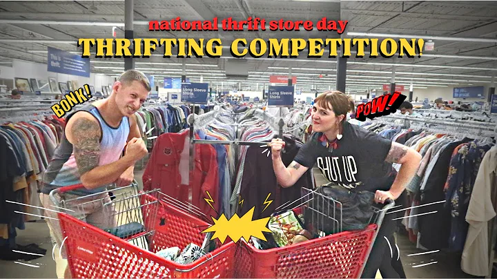 Thrifting Scavenger Hunt Game! ~Thrift Store Day 2022~ THRIFT WITH US!