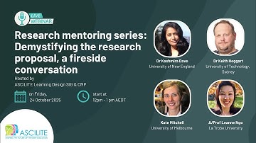 Research mentoring series: Demystifying the research proposal, a fire-side conversation