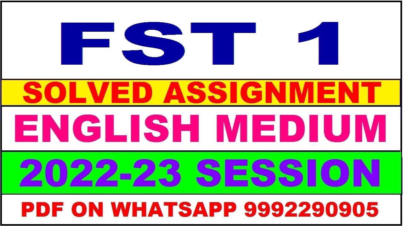 fst 1 assignment 2022 23