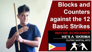 Arnis Kali Eskrima | Blocks and counters against the 12 basic strikes