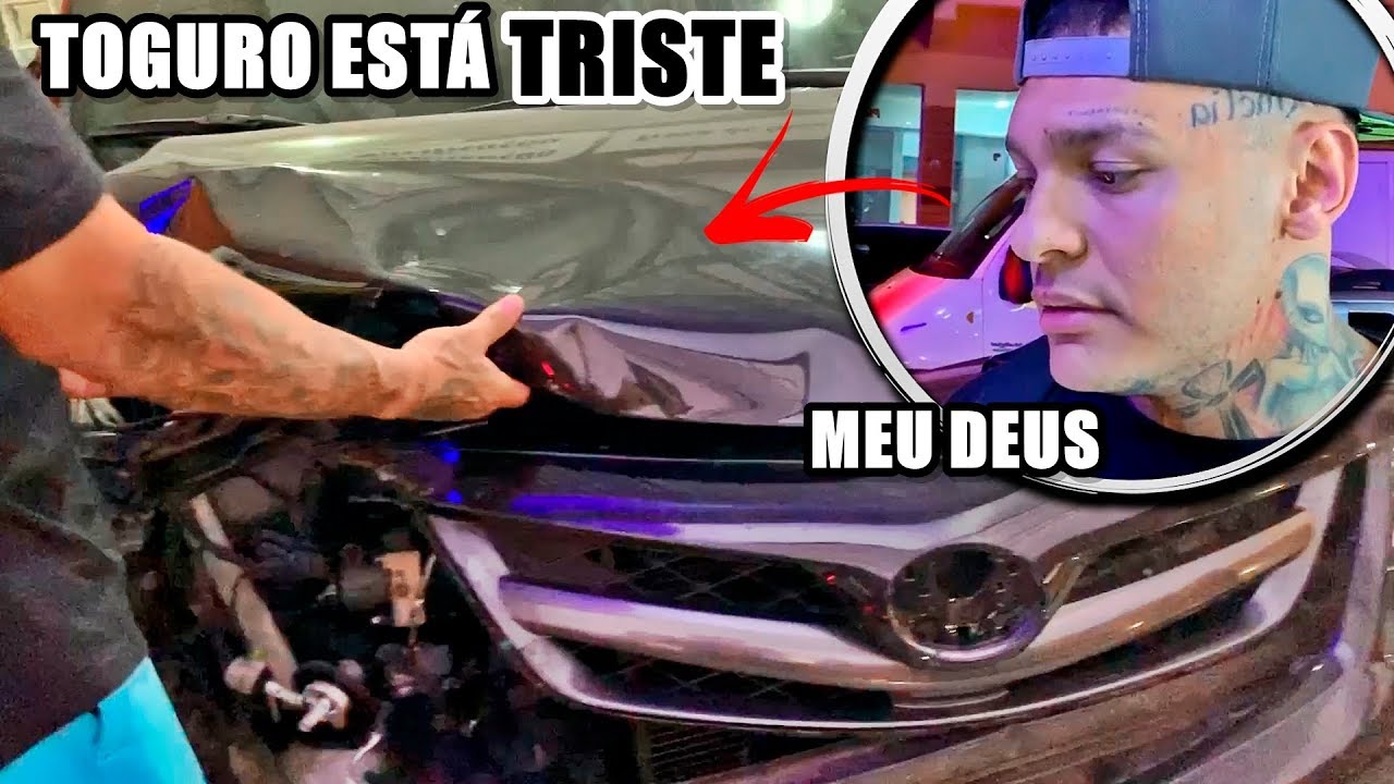 REAÇÃO DO TOGURO VENDO O CARRO BATIDO PELA PRIMEIRA VEZ