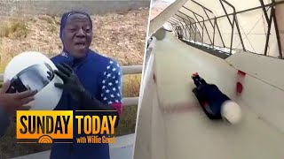 Flavor Flav Tries Skeleton Winter Sport and Hits 66 MPH