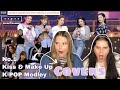 Secret number dance covers no1 kiss and make up  kpop medley reaction  triplets reacts