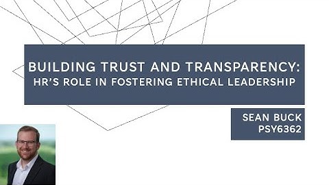 Building Trust & Transparency: HR