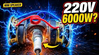 100% Free Energy Generator Concept – 220V 6000W Mini Speaker Gear Experiment