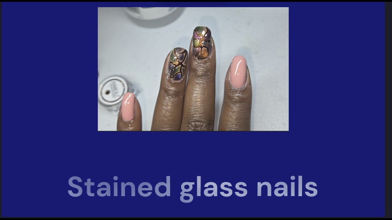 Stained glass effect nail design