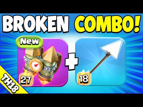 Rocket Backpack + Giant Arrow + Eq = Broken! Best Th18 Attack Strategy (clash Of Clans)