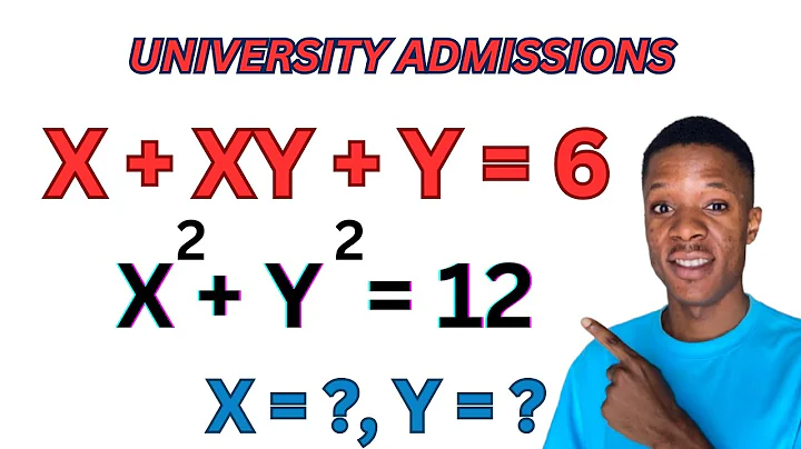 Math Olympiad Problem Solved: x + xy + y = 6 and x² + y² = 6 | Algebra Trick Explained