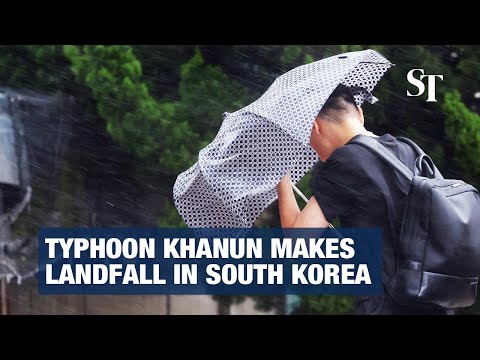 Typhoon Khanun makes landfall in South Korea