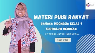 Materi Puisi Rakyat ✅ Bahasa Indonesia Kelas 7 Kurikulum Merdeka