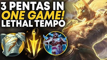 LETHAL TEMPO + NASUS = 3 PENTAKILLS IN ONE GAME! | Carnarius | Level 1 to Challenger