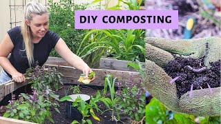 DIY Inground Composting Worm Tower // Urban Permaculture Composting // Australia