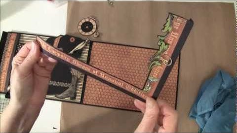 How to build a photo mini album with G45 Olde Curiosity Shoppe paper collection part 5b