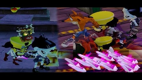 crash twinsanity bug glitch #1 cortex, nina y crash cristales infinitos WTF!