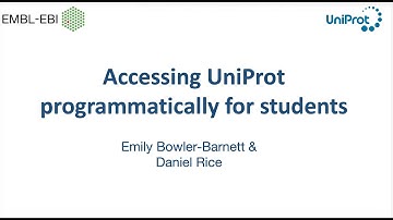 Accessing UniProt programmatically for students