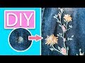 💎 DIY 💎 ЛАЙФХАКИ С ОДЕЖДОЙ💎Вышивка. Как спрятать дырку на джинсах? 💎 ©VIKTORIA