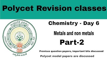 Polycet classes🔥Polycet chemistry 📝Polycet important bits |Polycet exam preparation |Chemistry