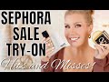 SEPHORA VIB SALE HAUL TRY ON | NEW Makeup By Mario, Valentino, YSL And More!