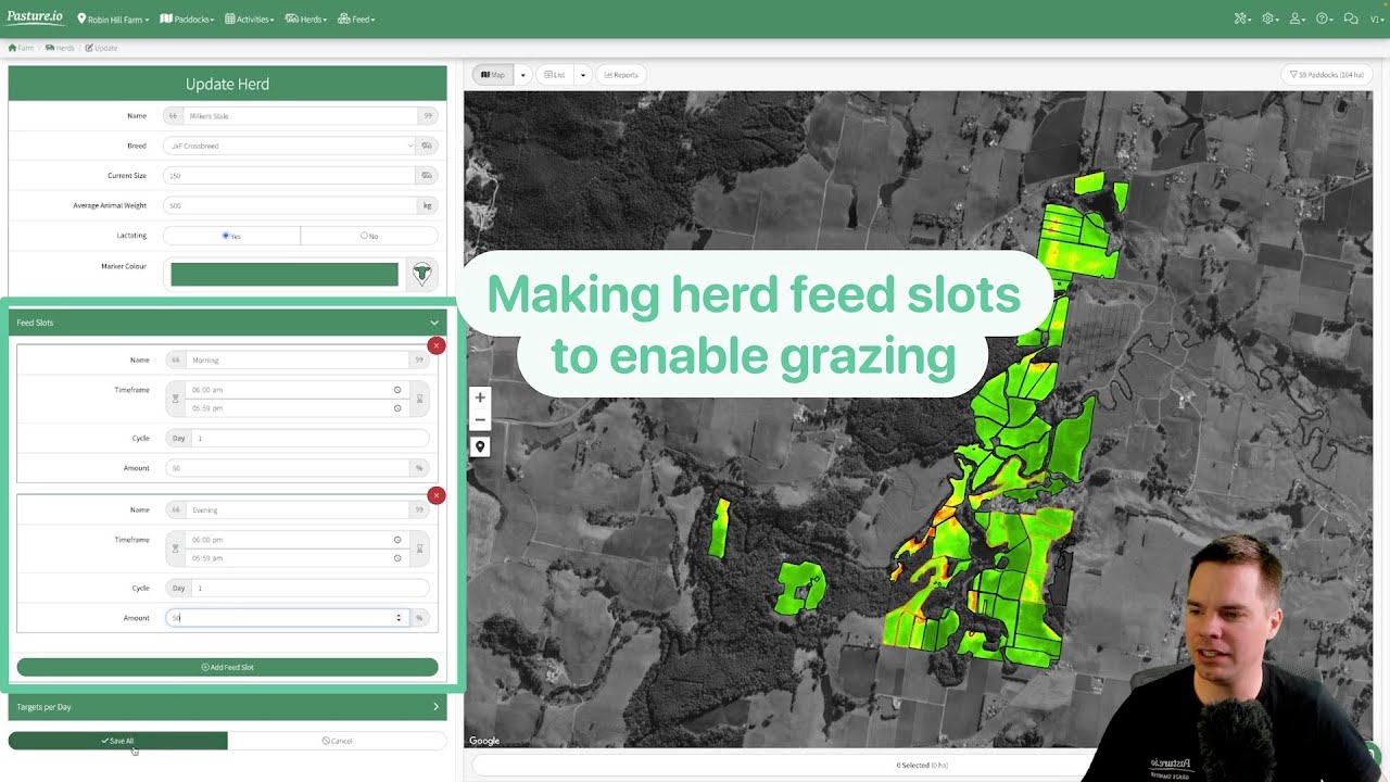 Making Herd Feed Slots To Enable Grazing Records Youtube