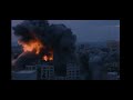 Israeli Air Strike on apartment building (definitely full of all bad guys) in Gaza Upscaled 4K AI