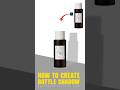 HOW TO CREATE BOTTLE SHADOW IN PHOTOSHOP #shorts #photoshop #photoshoptutorial #graphicmanbd